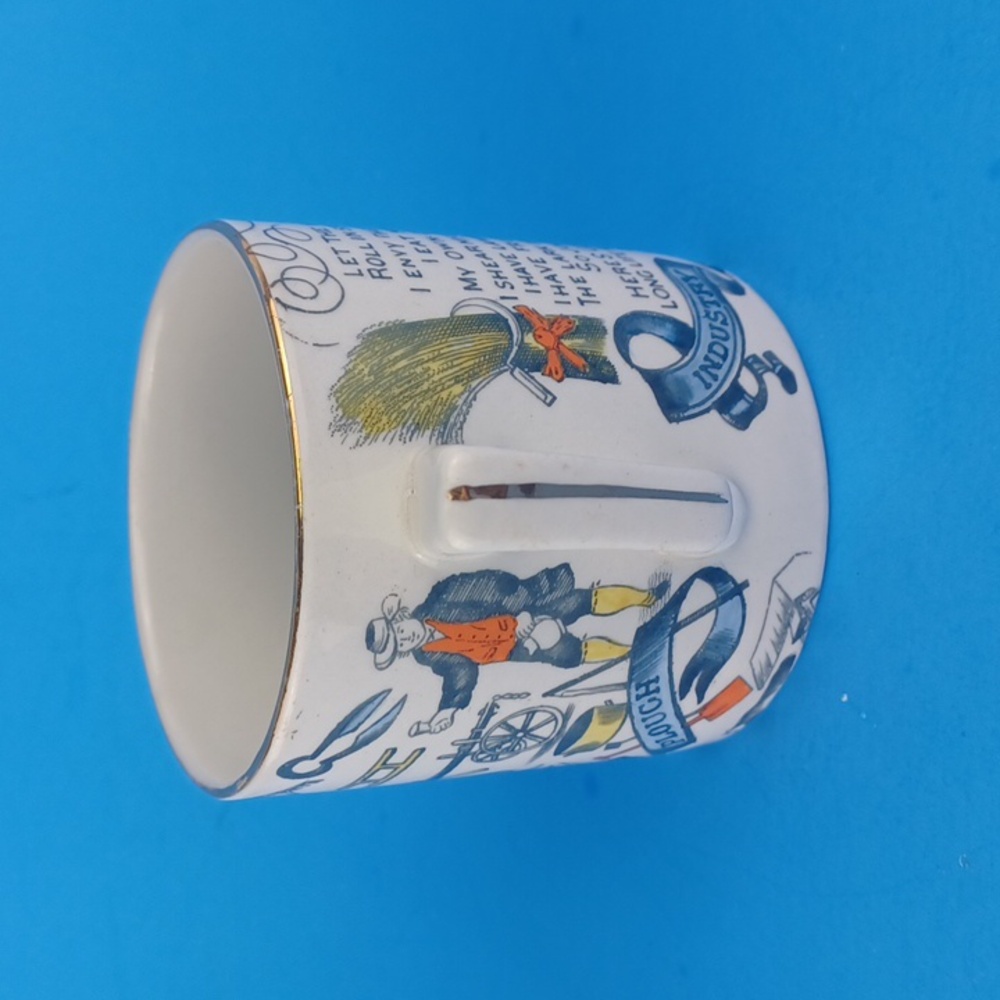 B & L England Farmer's Arms Porcelain Coffee Mug God Speed the Plow - Picture 3 of 7